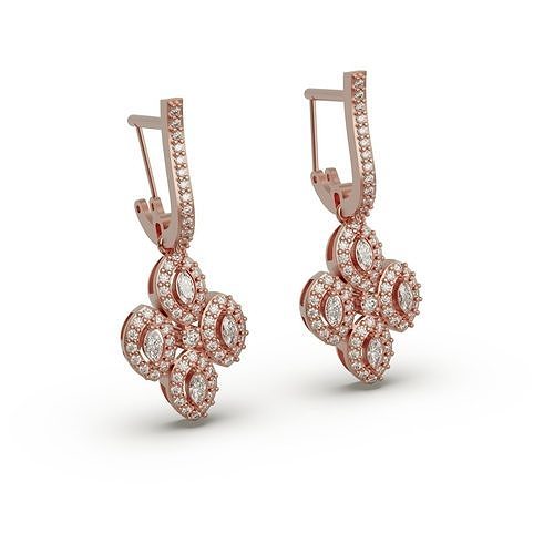 Diamond Earring 3 line 3D print model