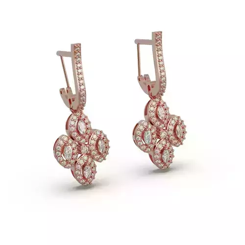 Diamond Earring 3 line 3D print model