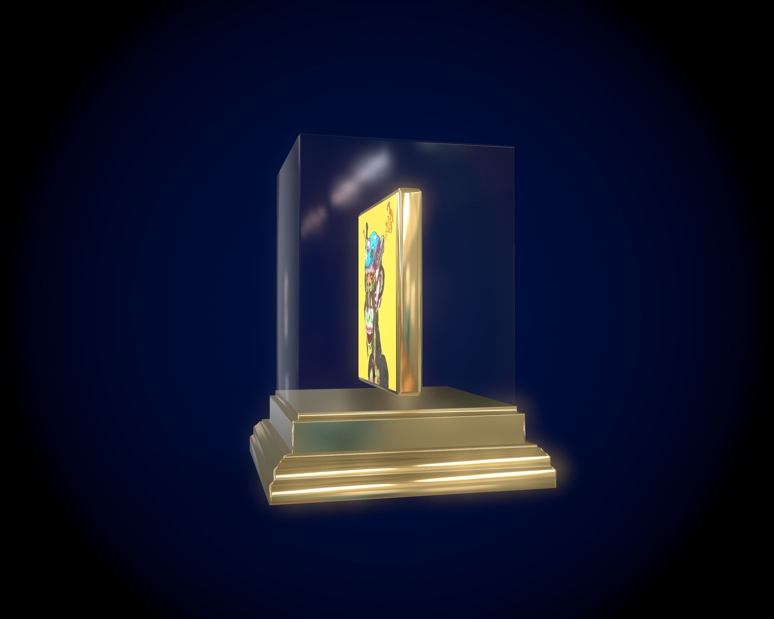 Mutant Ape 9 Gold Club Low-poly 3D model_9