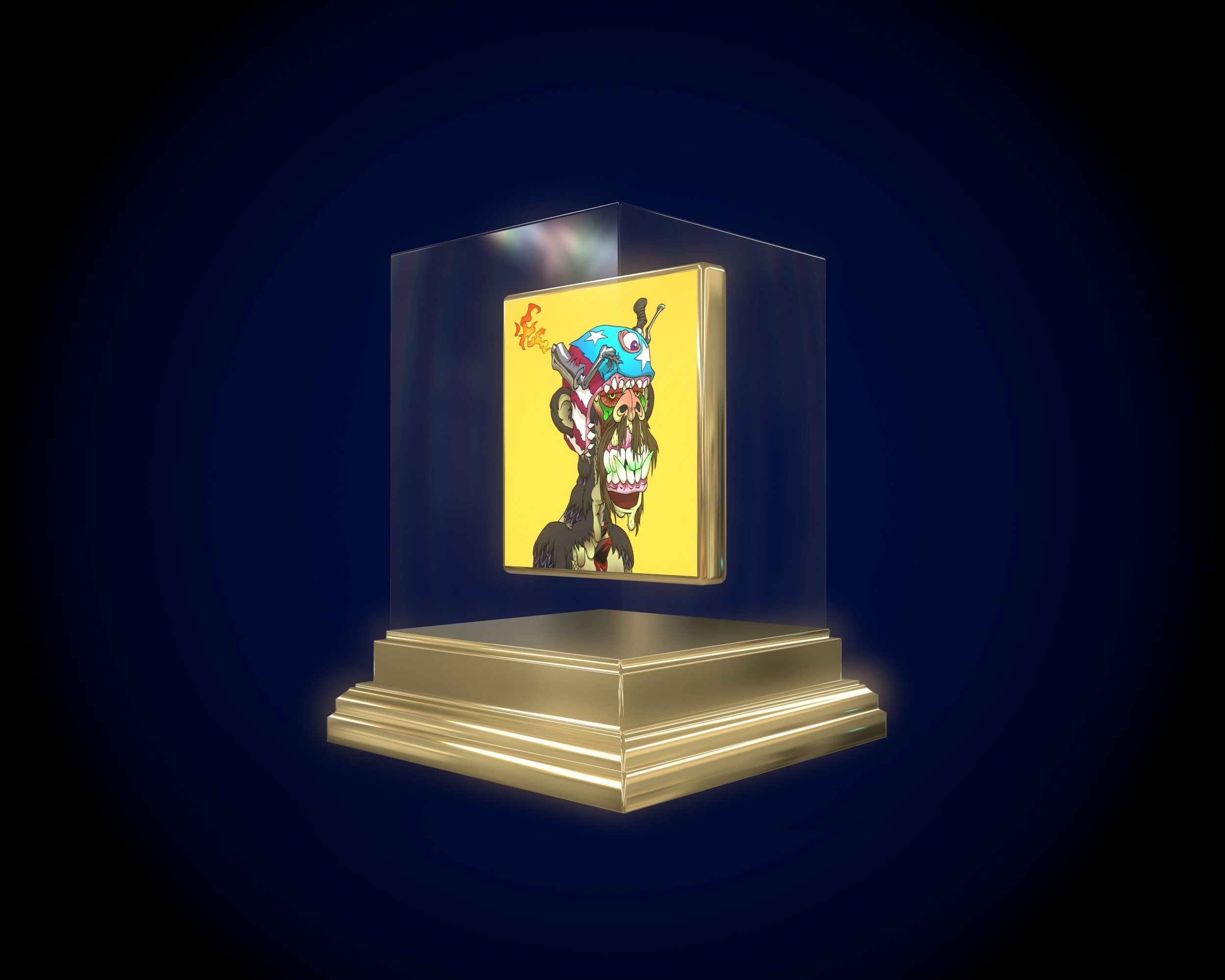 Mutant Ape 9 Gold Club Low-poly 3D model_8