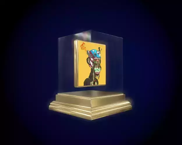Mutant Ape 9 Gold Club Low-poly 3D model