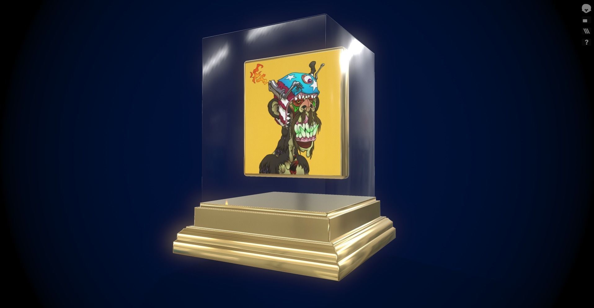 Mutant Ape 9 Gold Club Low-poly 3D model_11