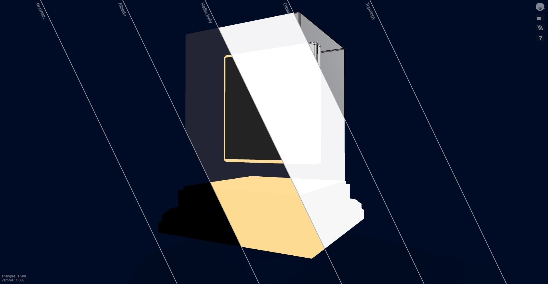 Mutant Ape 9 Gold Club Low-poly 3D model_13