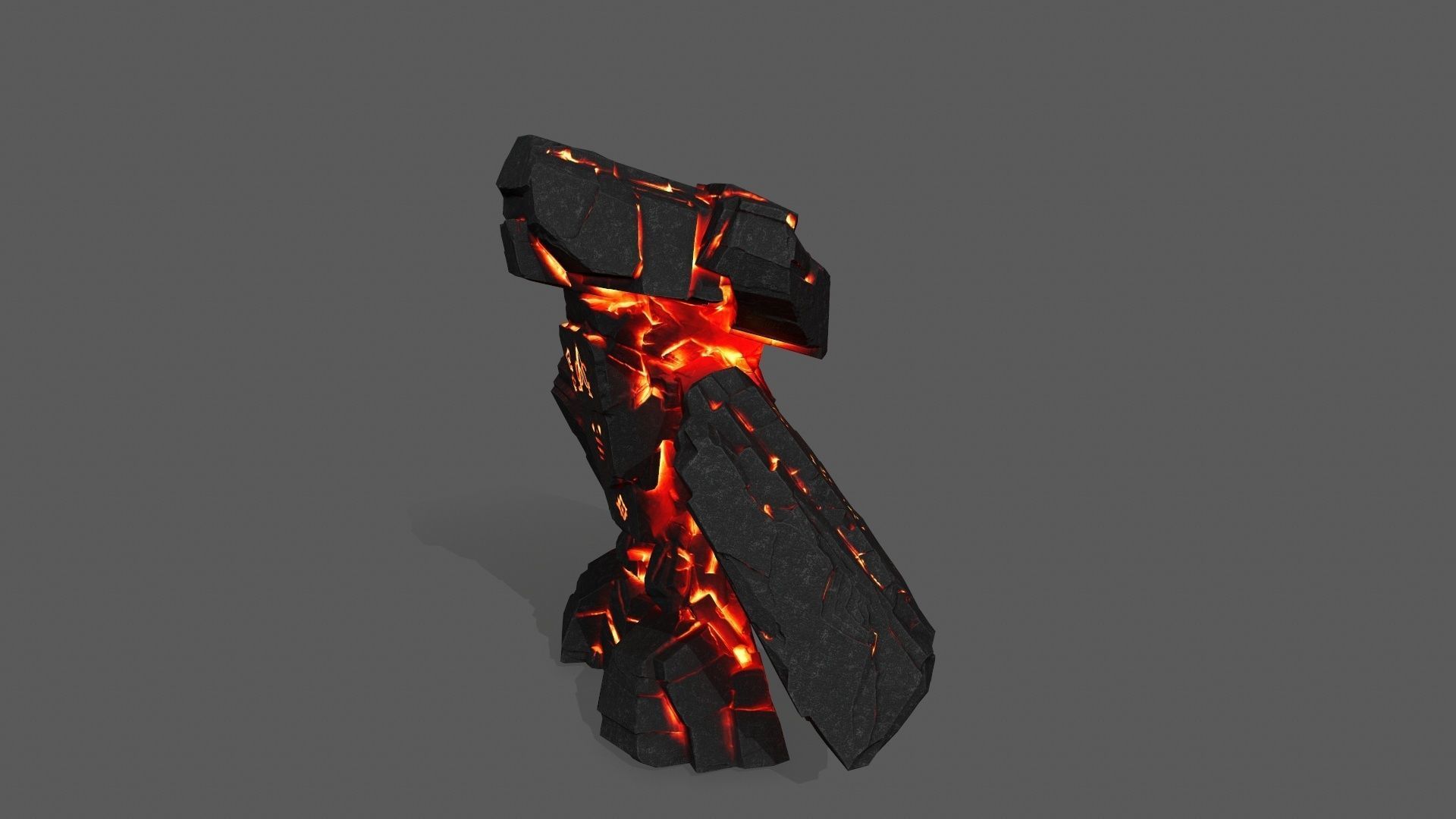 Lava  Monster Low-poly 3D model_4