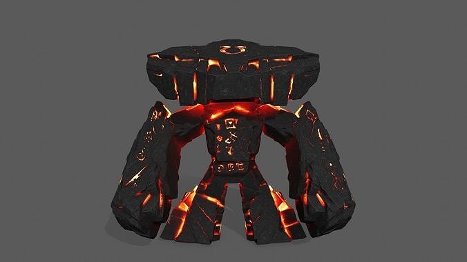 Lava  Monster Low-poly 3D model