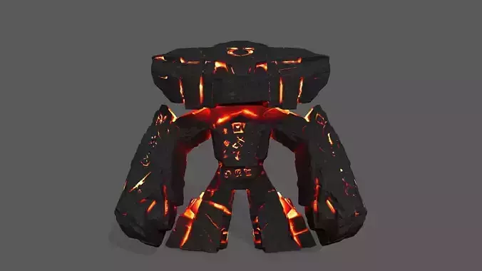 Lava  Monster Low-poly 3D model