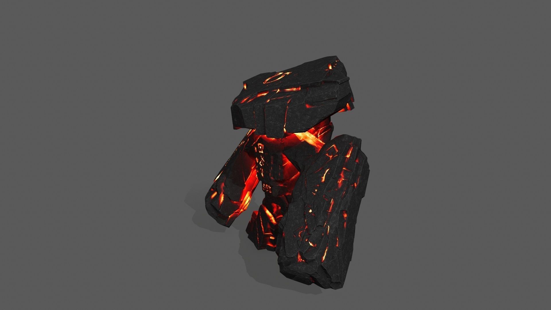 Lava  Monster Low-poly 3D model_9