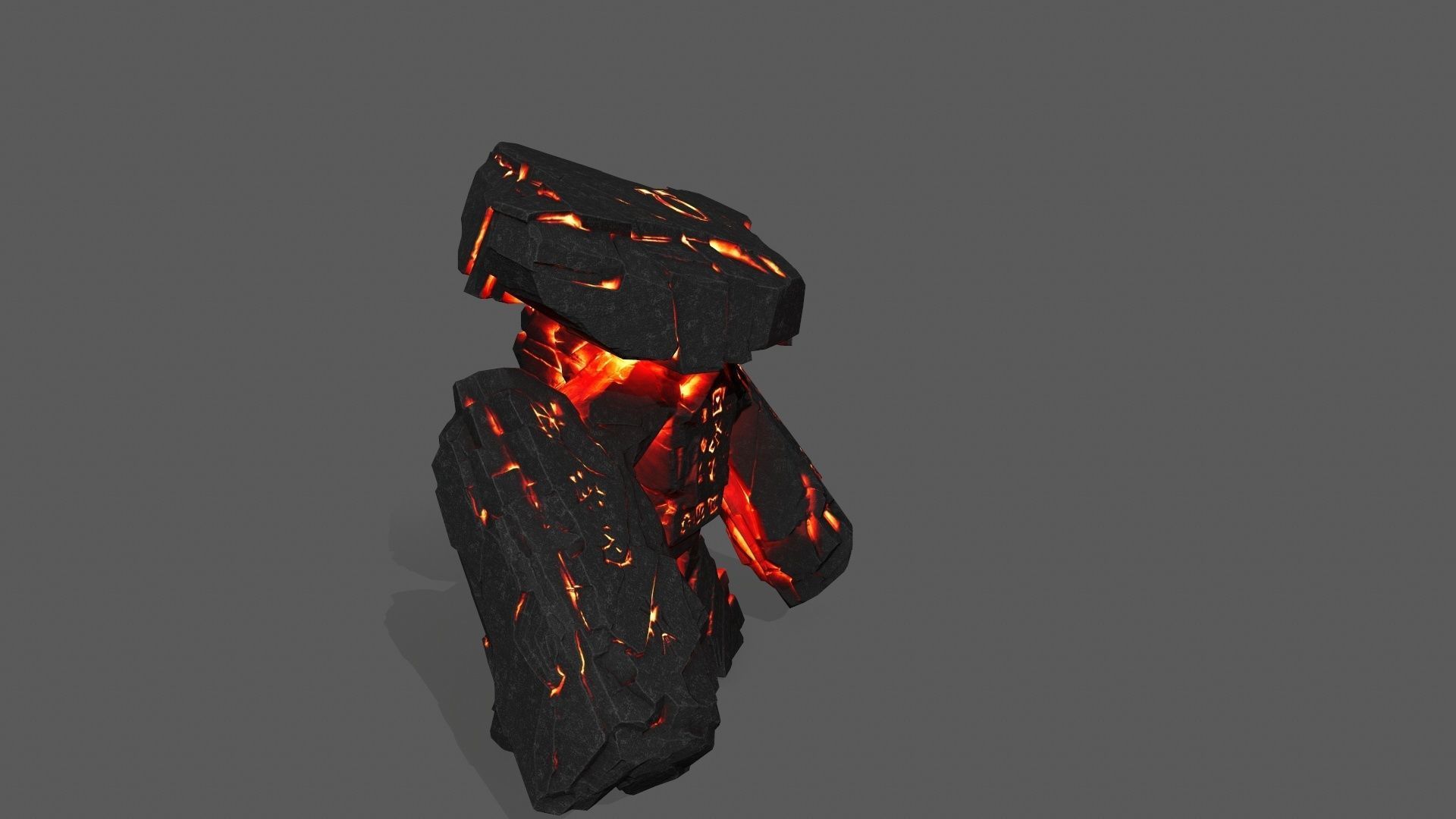 Lava  Monster Low-poly 3D model_3