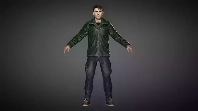 AAA Realistic Male Character 16 Low-poly 3D model