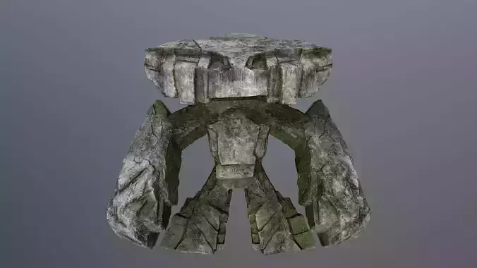Rock Monster Low-poly 3D model