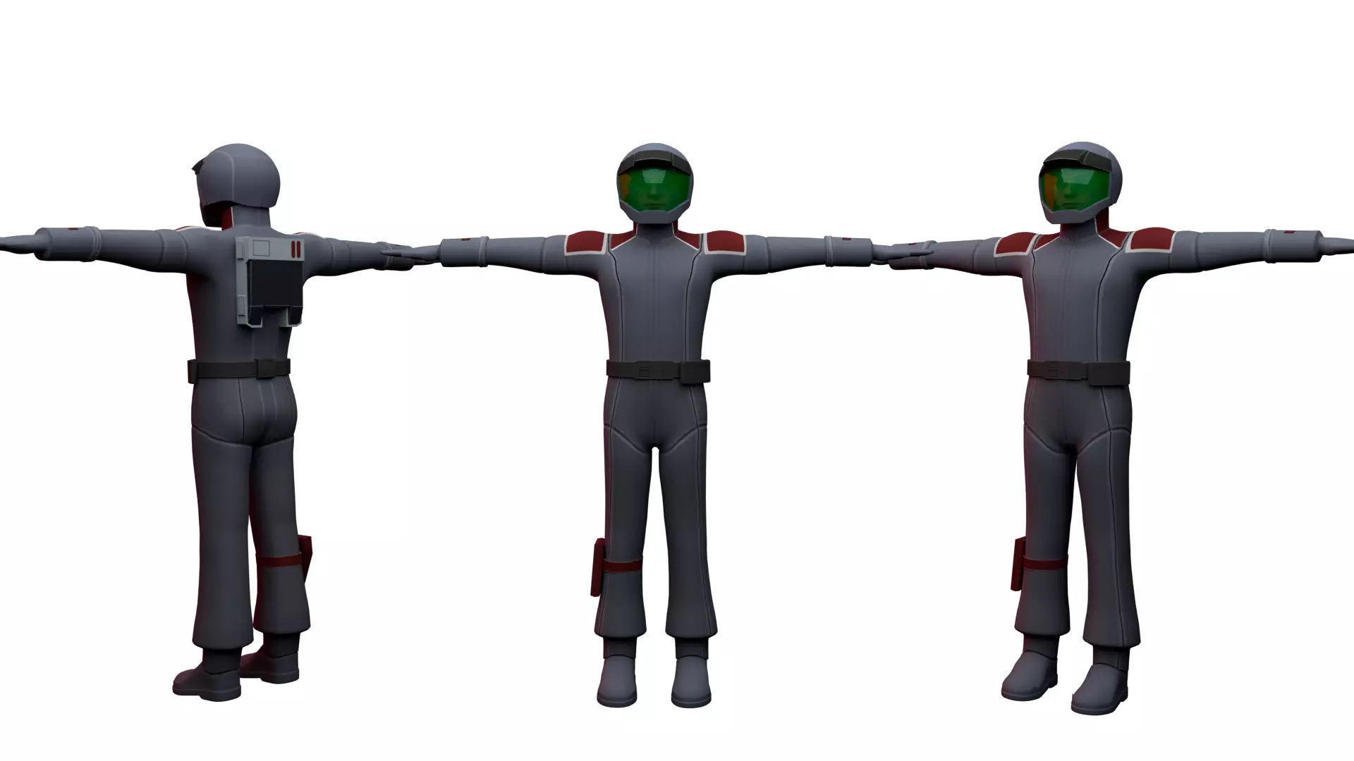 Zeta Pilot Free low-poly 3D model