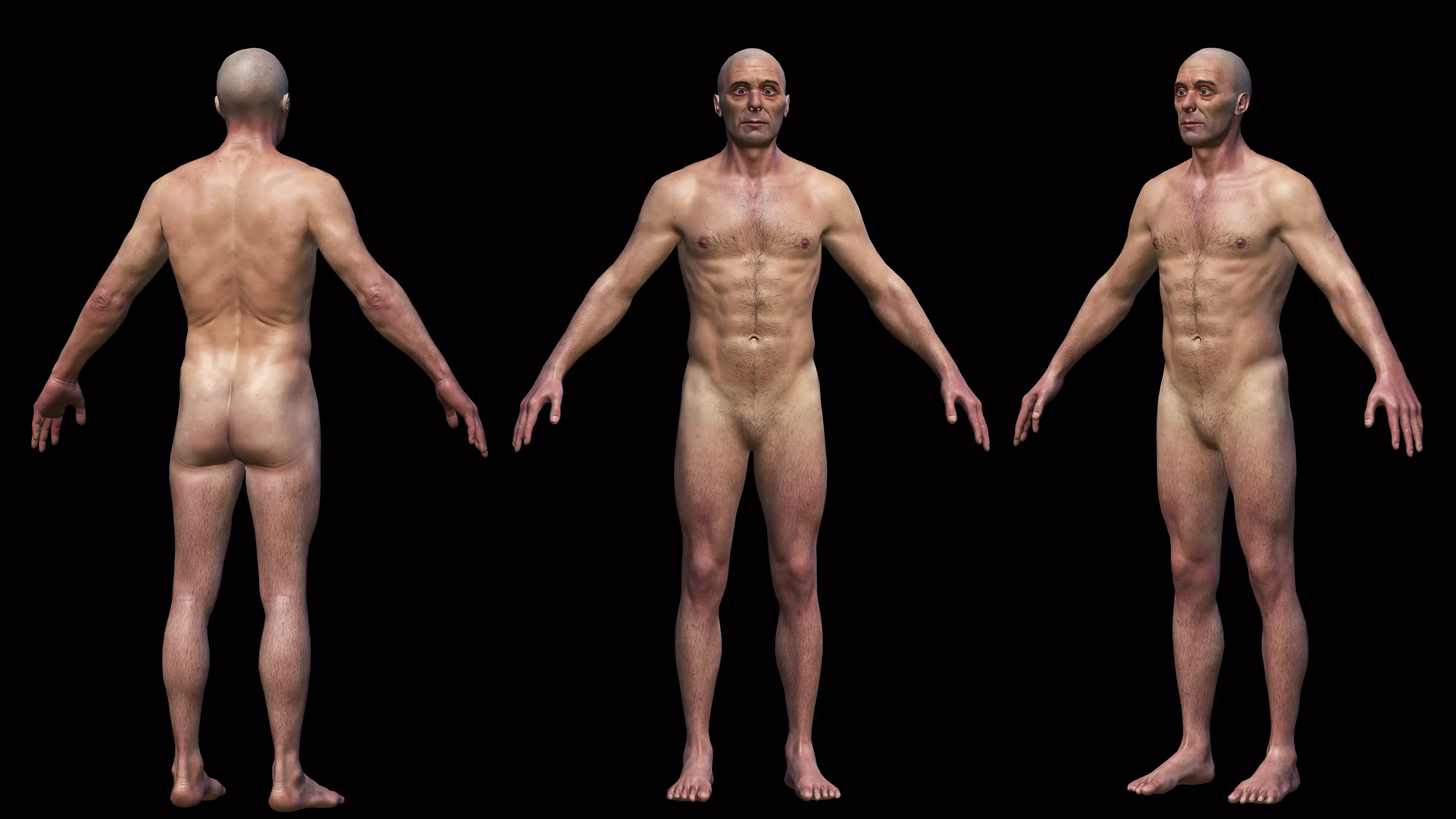 REALISTIC HIGHLY DETAILED MAN Low-poly 3D model_0