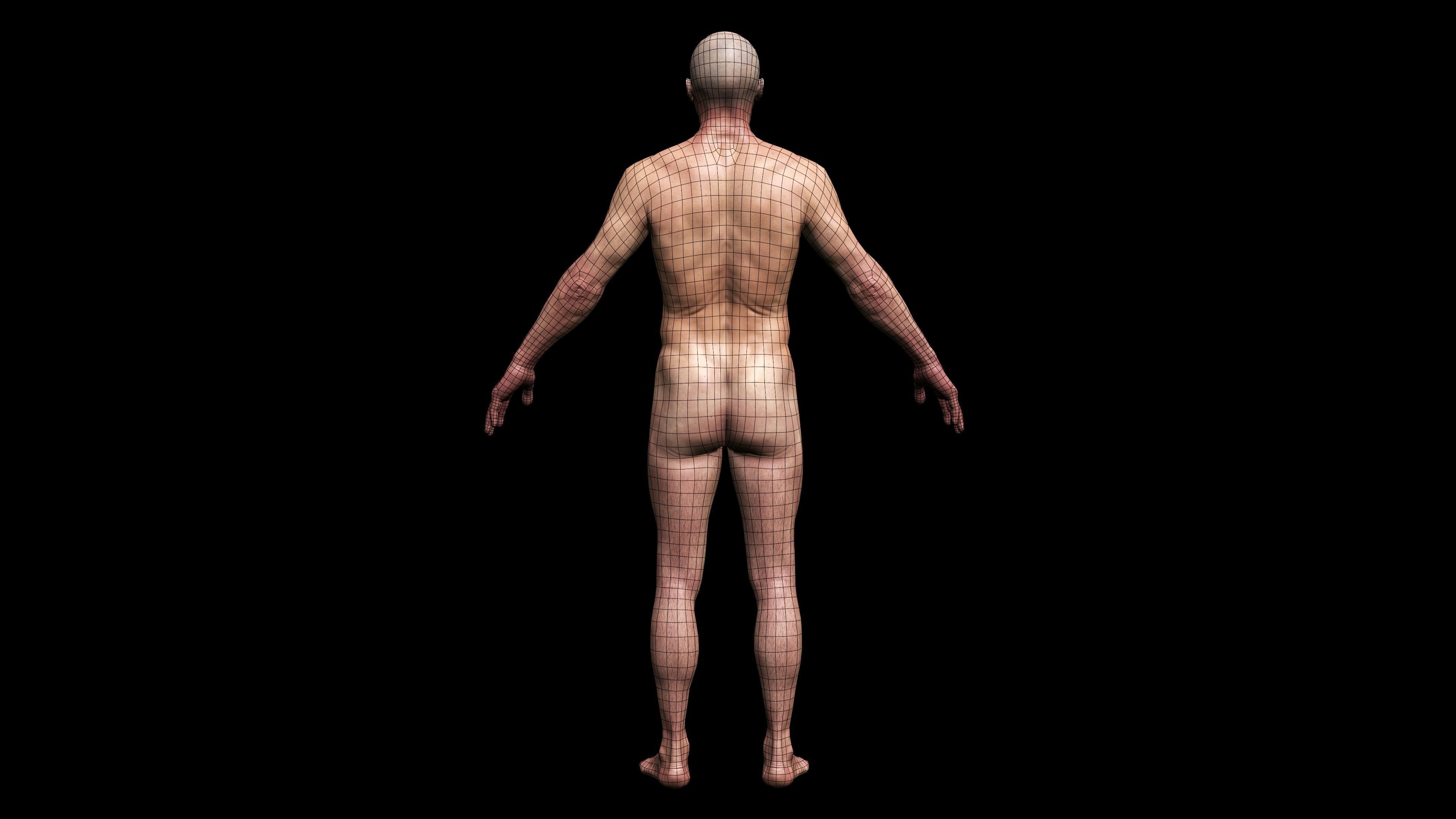 REALISTIC HIGHLY DETAILED MAN Low-poly 3D model_20