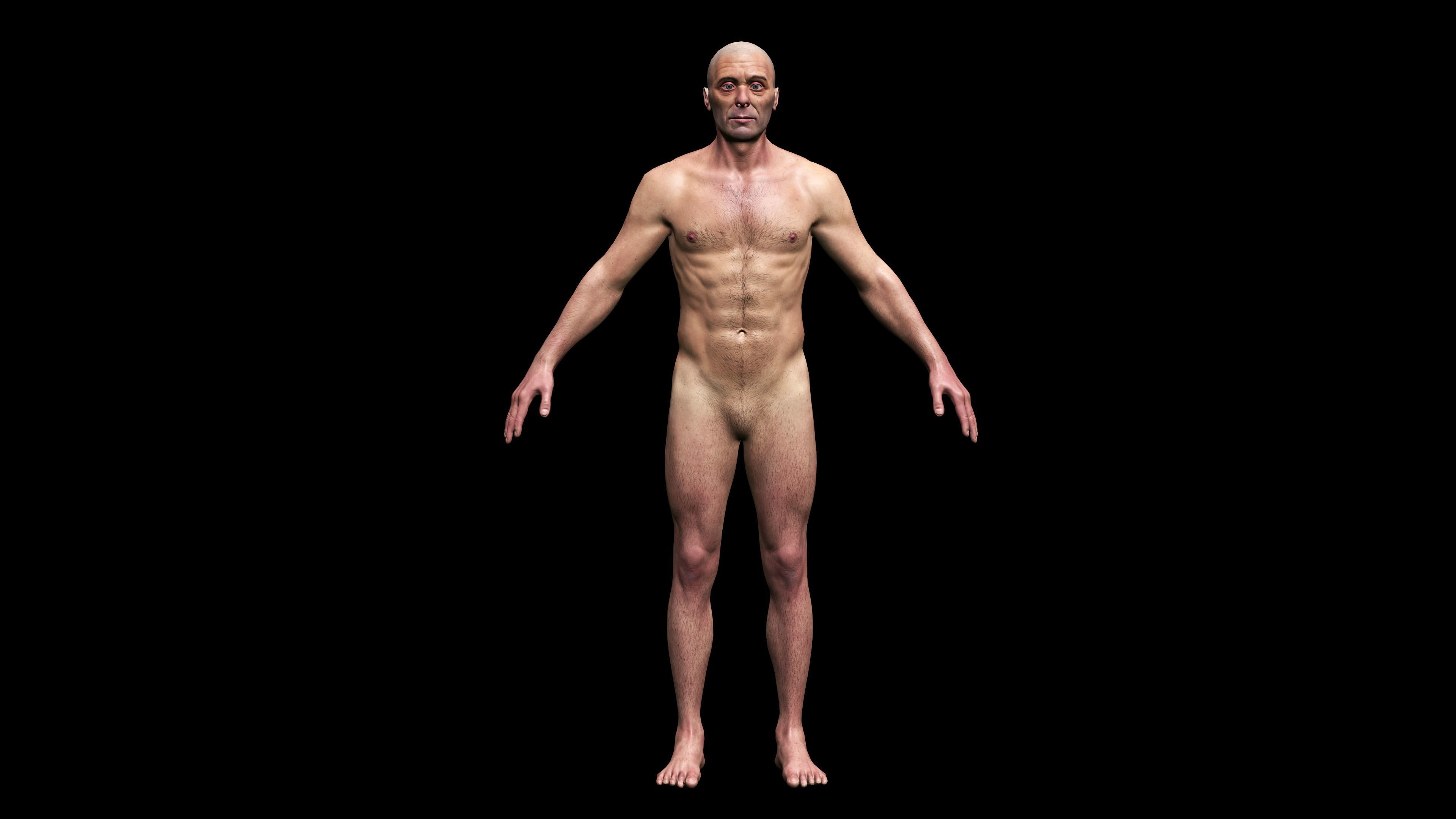 REALISTIC HIGHLY DETAILED MAN Low-poly 3D model_2