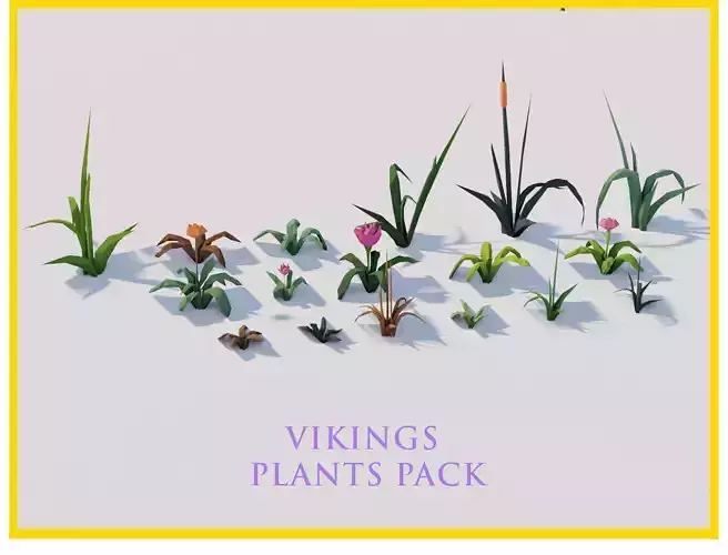Low Poly Vikings Plants