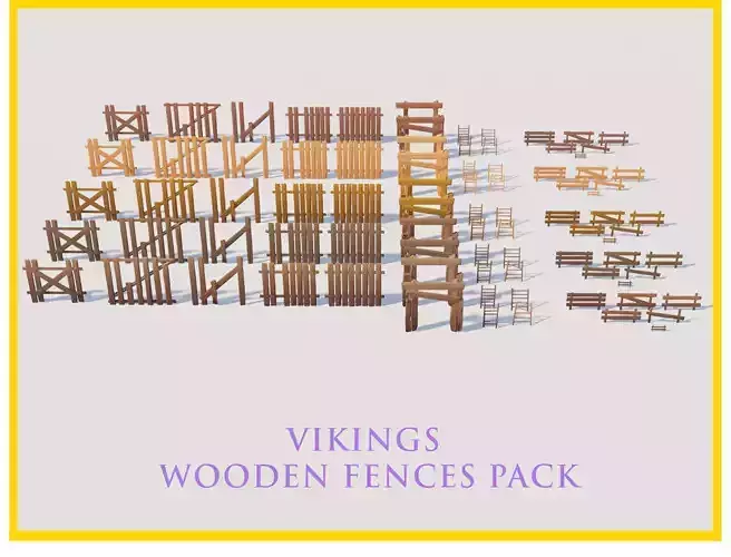 Low Poly Vikings Fence