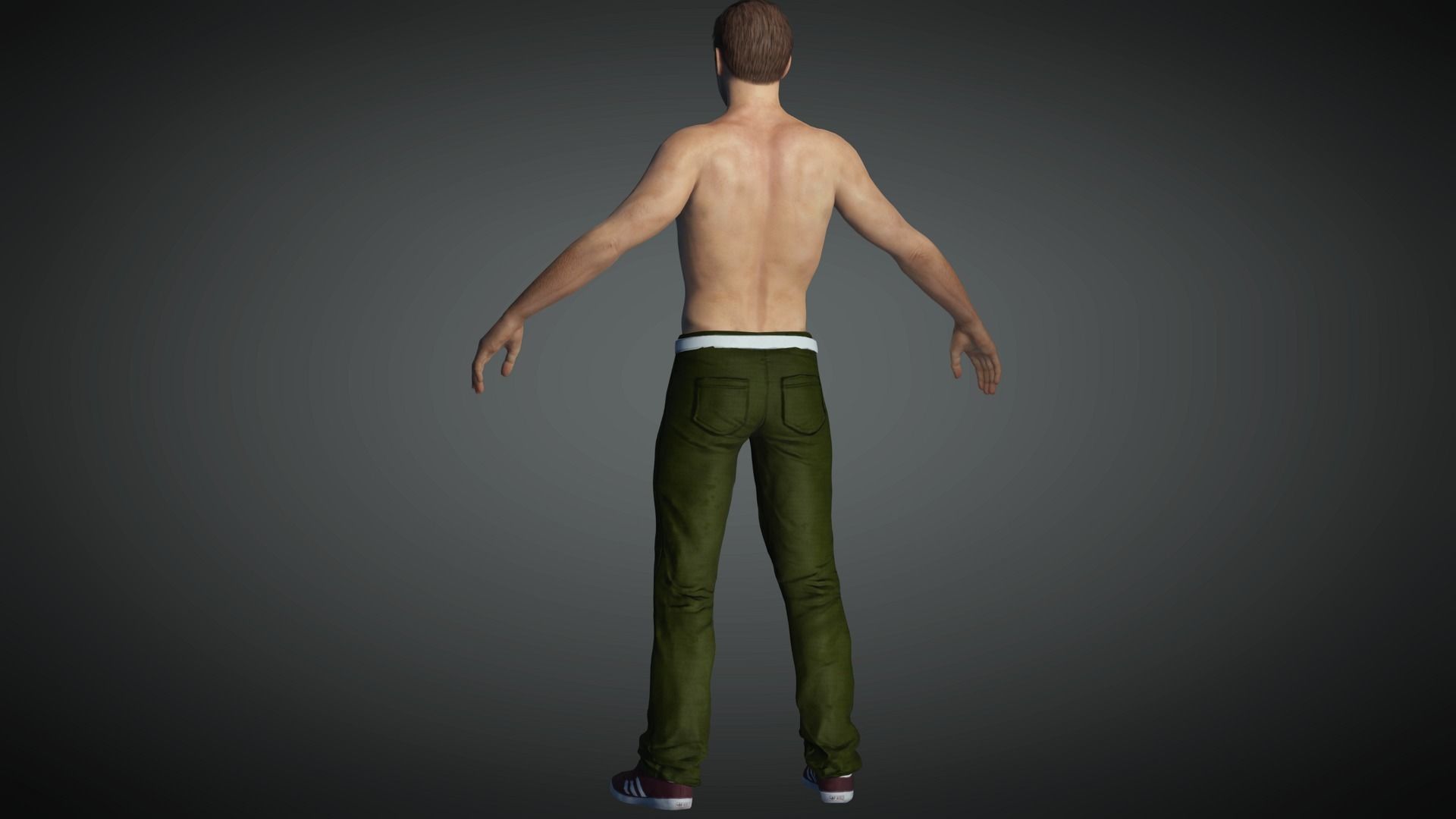 AAA Realistic Male Character 17 Low-poly 3D model_9