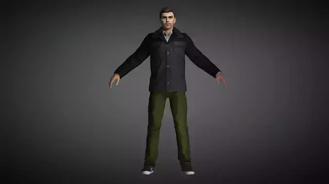 AAA Realistic Male Character 17 Low-poly 3D model