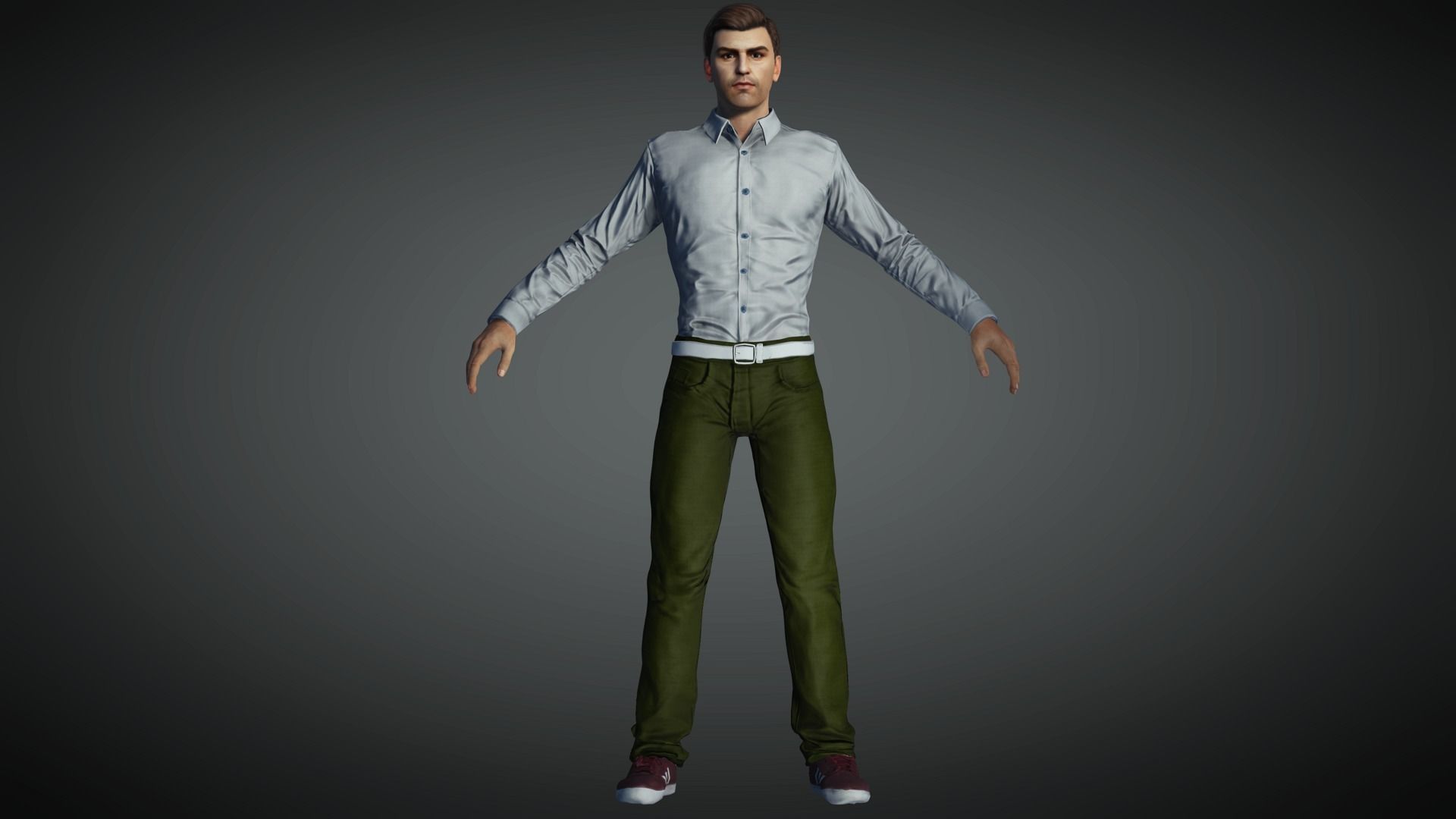 AAA Realistic Male Character 17 Low-poly 3D model_2
