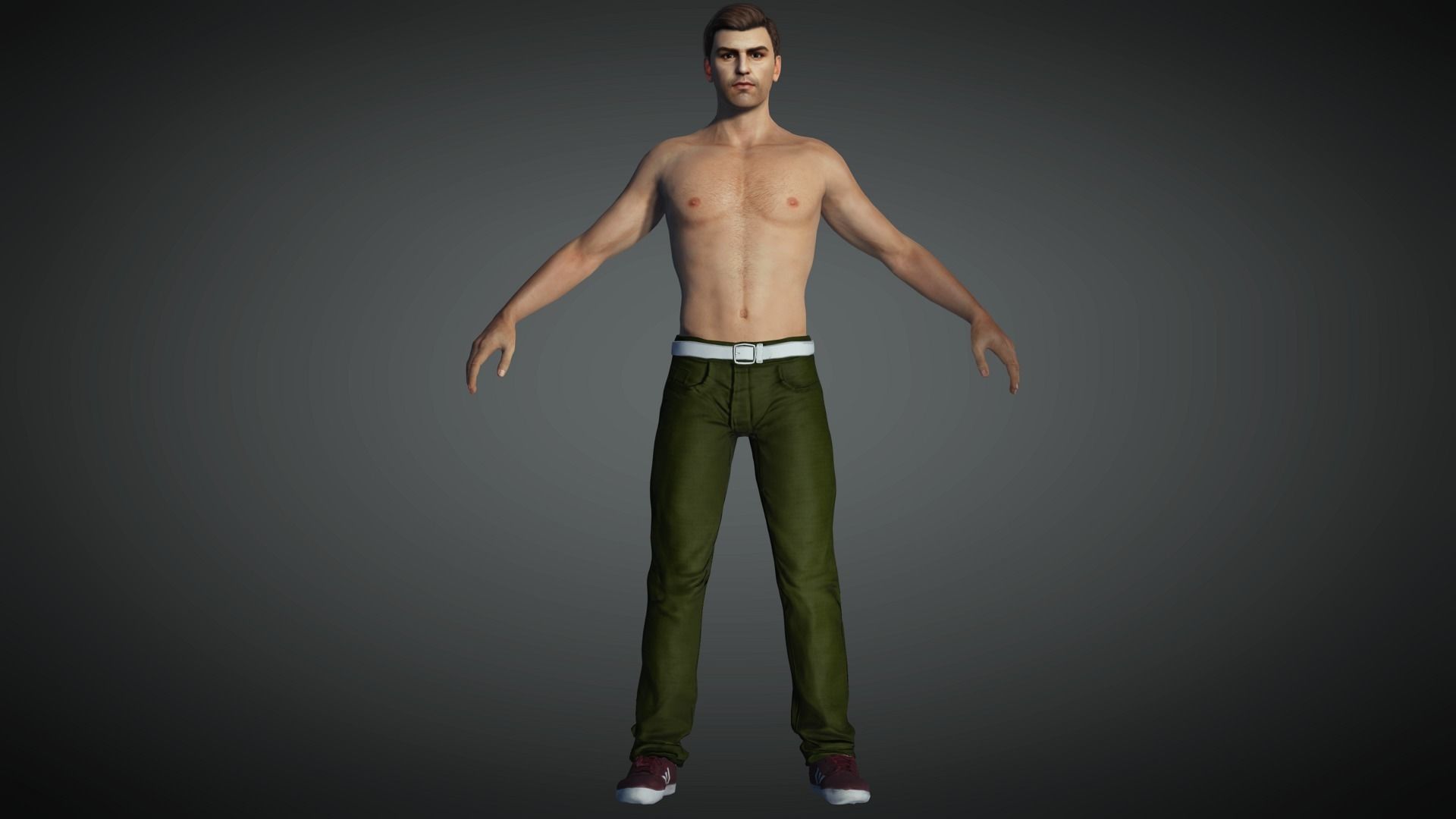 AAA Realistic Male Character 17 Low-poly 3D model_3