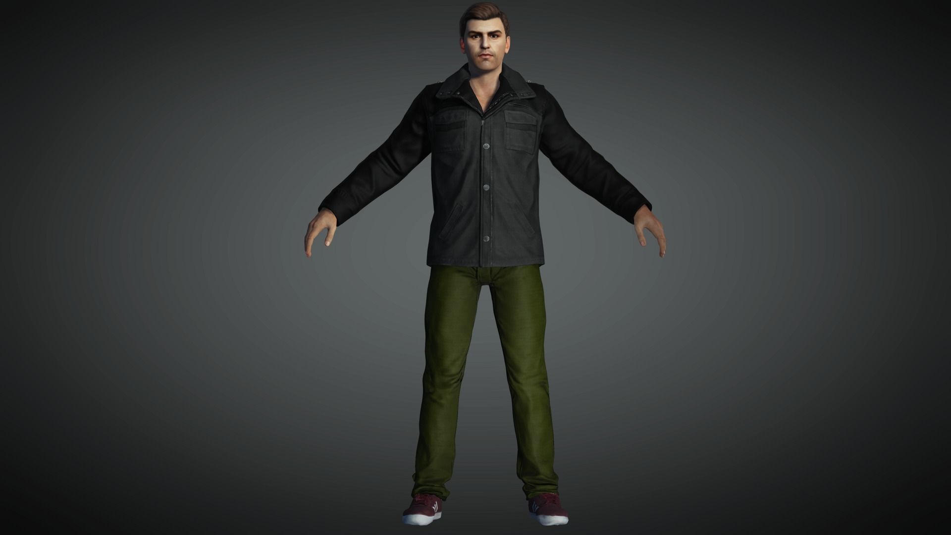 AAA Realistic Male Character 17 Low-poly 3D model_4