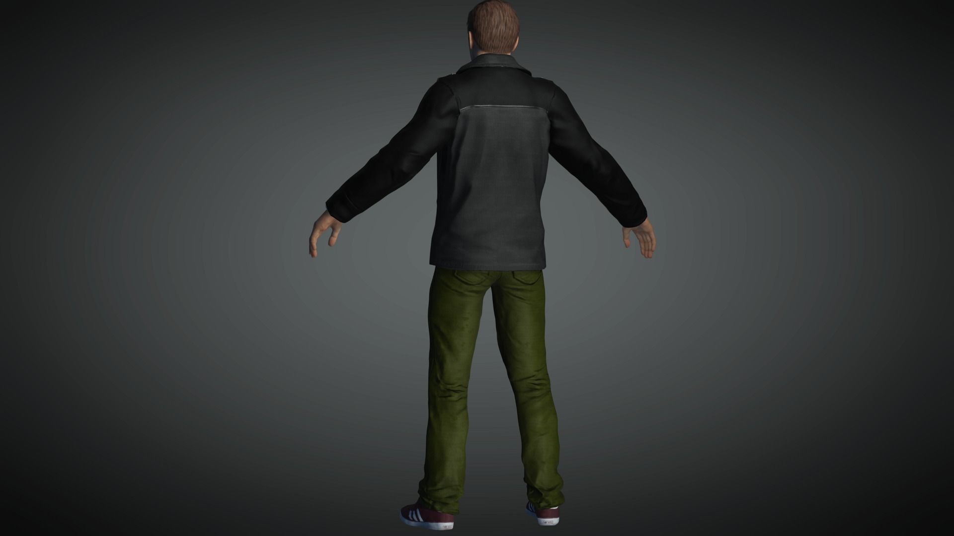 AAA Realistic Male Character 17 Low-poly 3D model_7