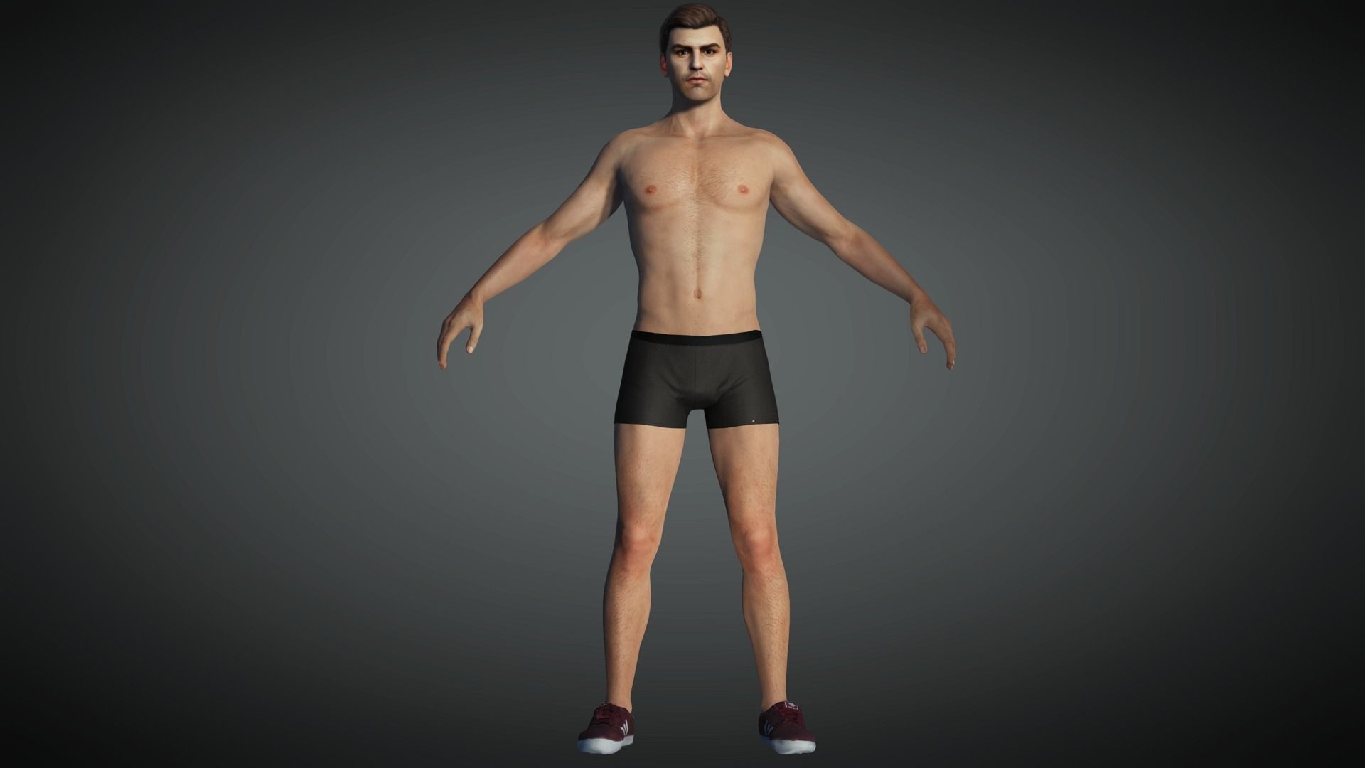 AAA Realistic Male Character 17 Low-poly 3D model_5