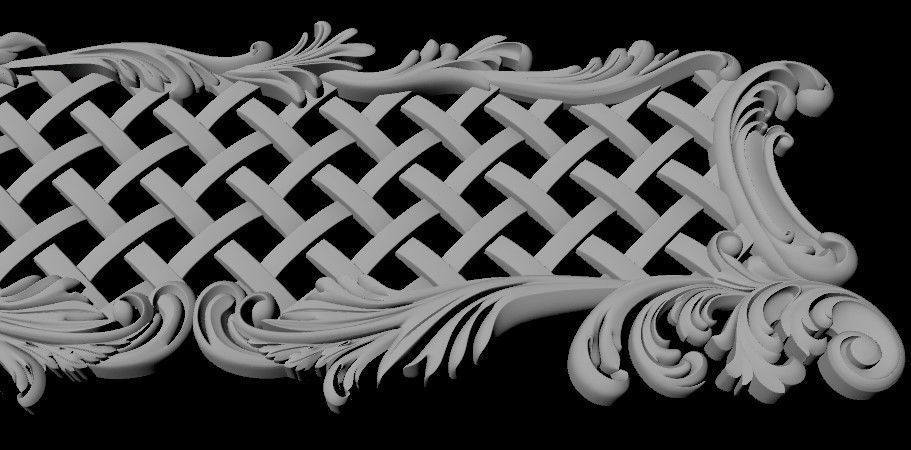 dekor ornate gold belt 3D model_1