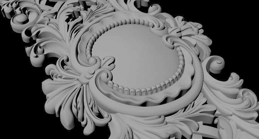 dekor ornate gold belt 3D model_3