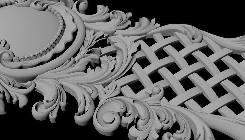 dekor ornate gold belt 3D model_2