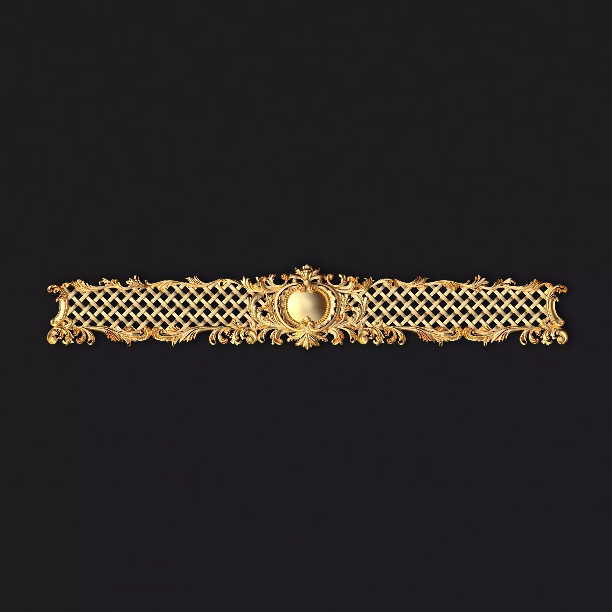 dekor ornate gold belt 3D model_0