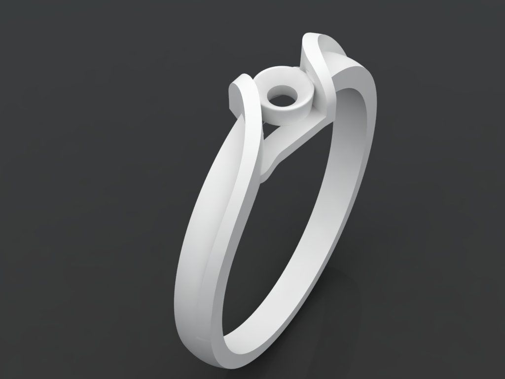 Ring ring 1 diamond 016ct 3D print model_15
