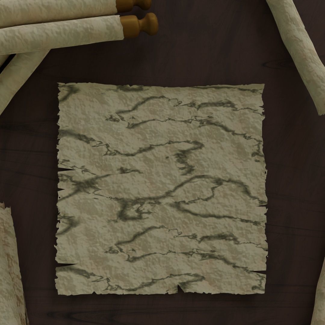 Paper scrolls animated  Low-poly 3D model_4