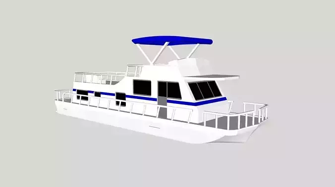 Houseboat N scale 1-160 3D print model