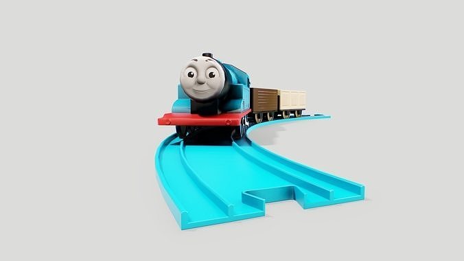 Train Toy Low-poly 3D model