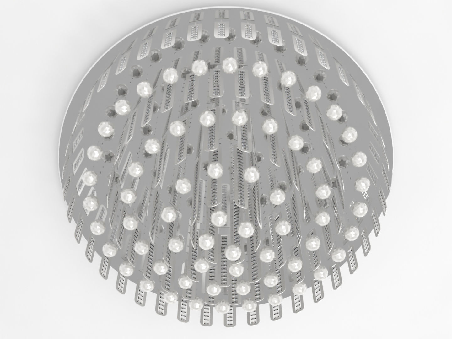 chandelier with crystals hanging from it 3D model_4