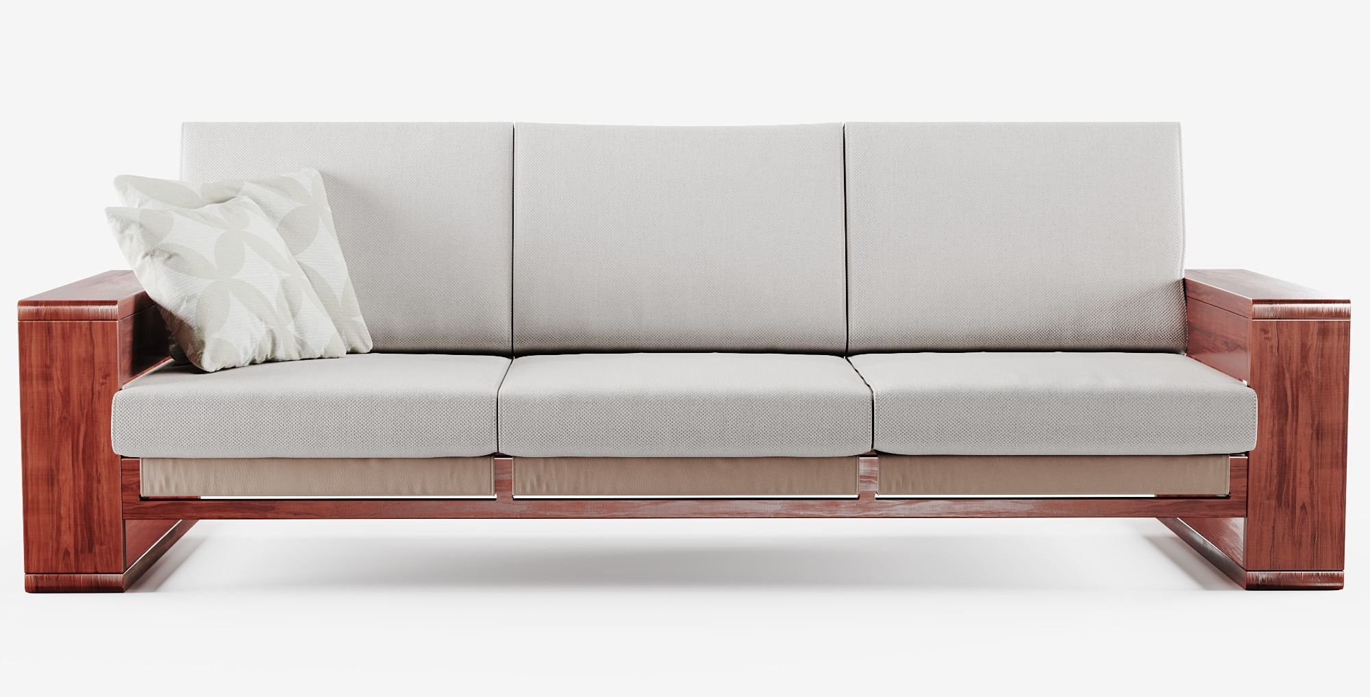 Bellagio Three Seat Sofa with Throw Pillows 3D model_2