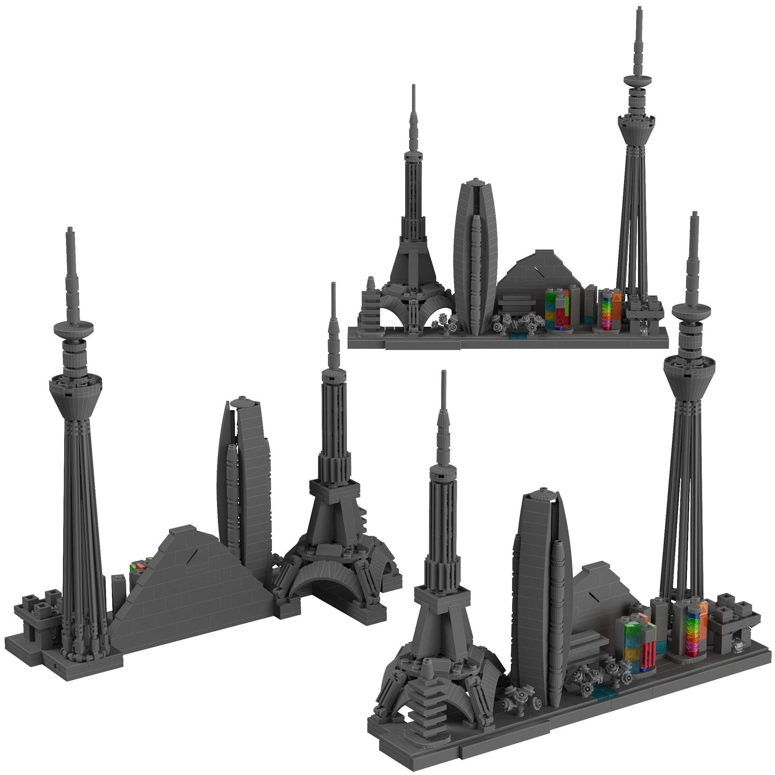 Lego Architecture Skyline - 21051 Tokyo 3D model_1
