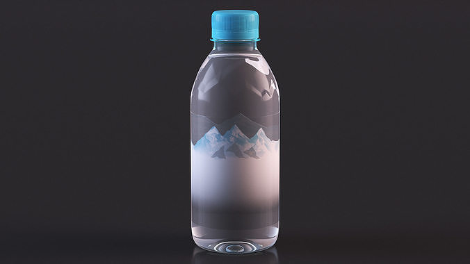 Plastic Bottle 330ml 3D model 4