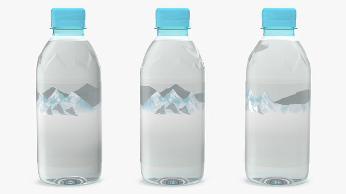 Plastic Bottle 330ml 3D model 2