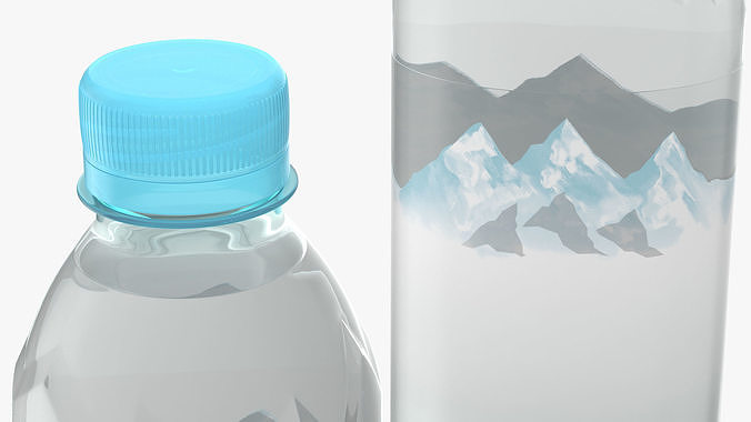 Plastic Bottle 330ml 3D model 5