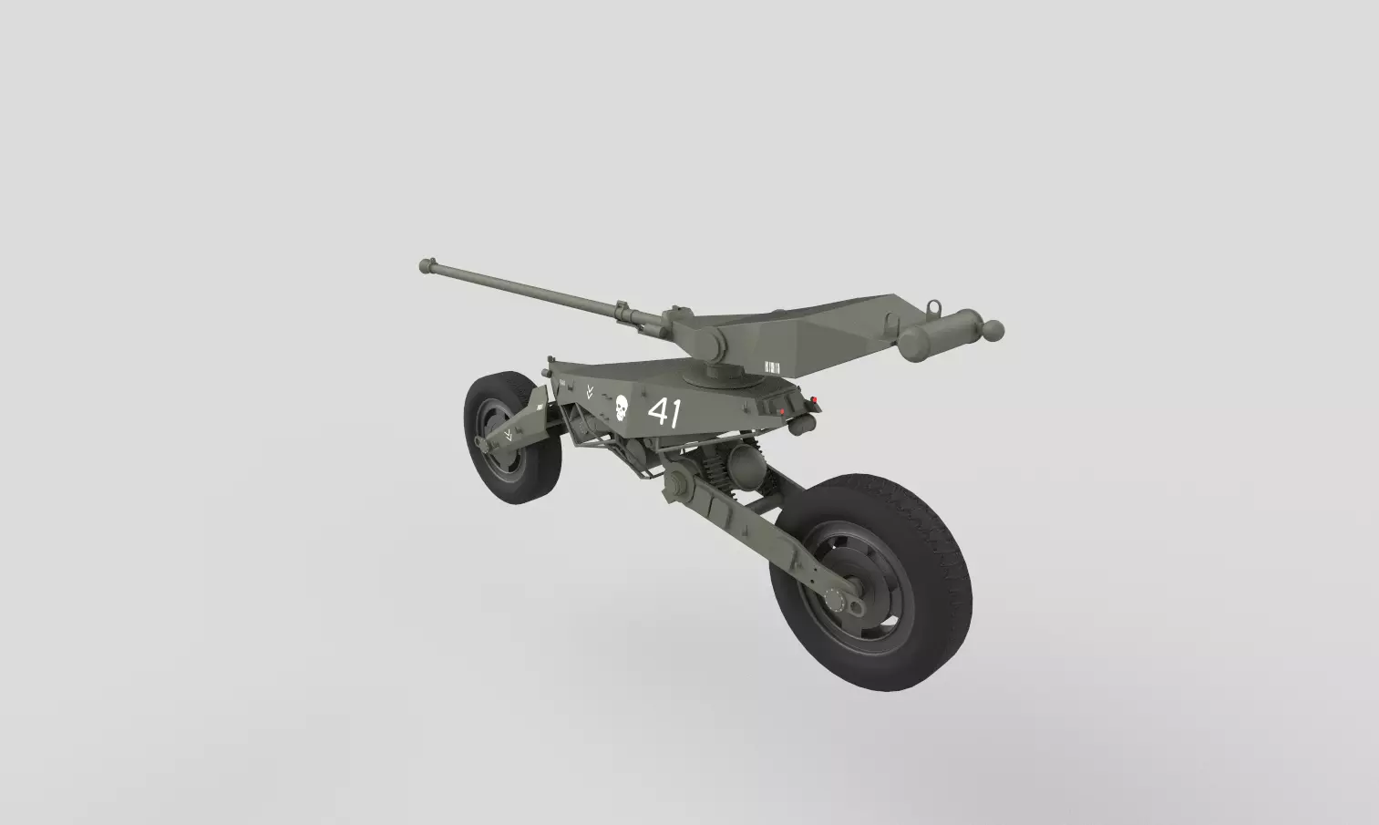 Drone bike with weapon Low-poly 3D model_0