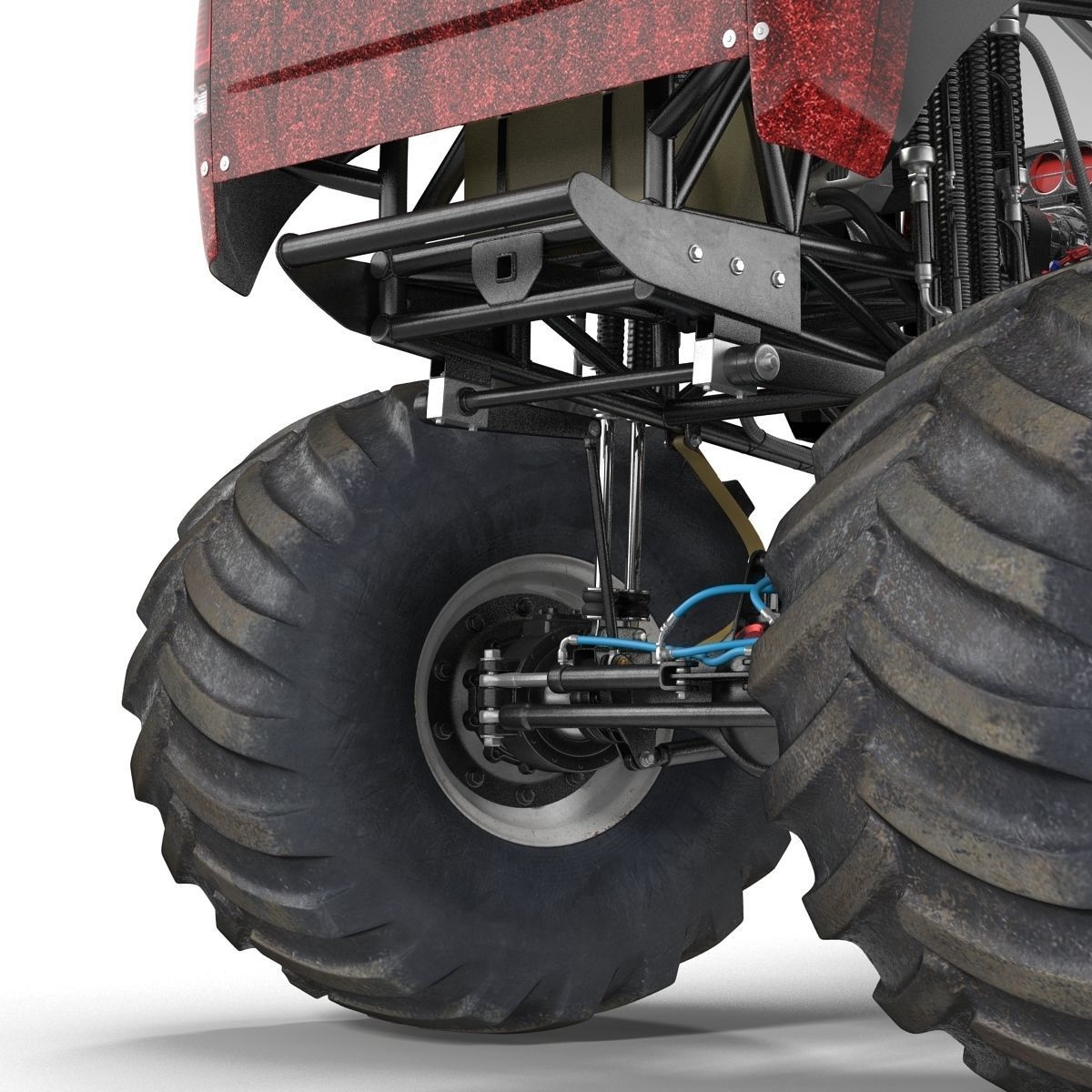 Monster Truck Generic 2 Rigged 3D model_42