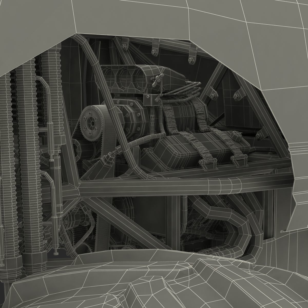 Monster Truck Generic 2 Rigged 3D model_85