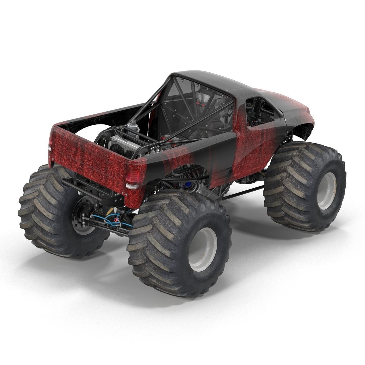 Monster Truck Generic 2 Rigged 3D model_5