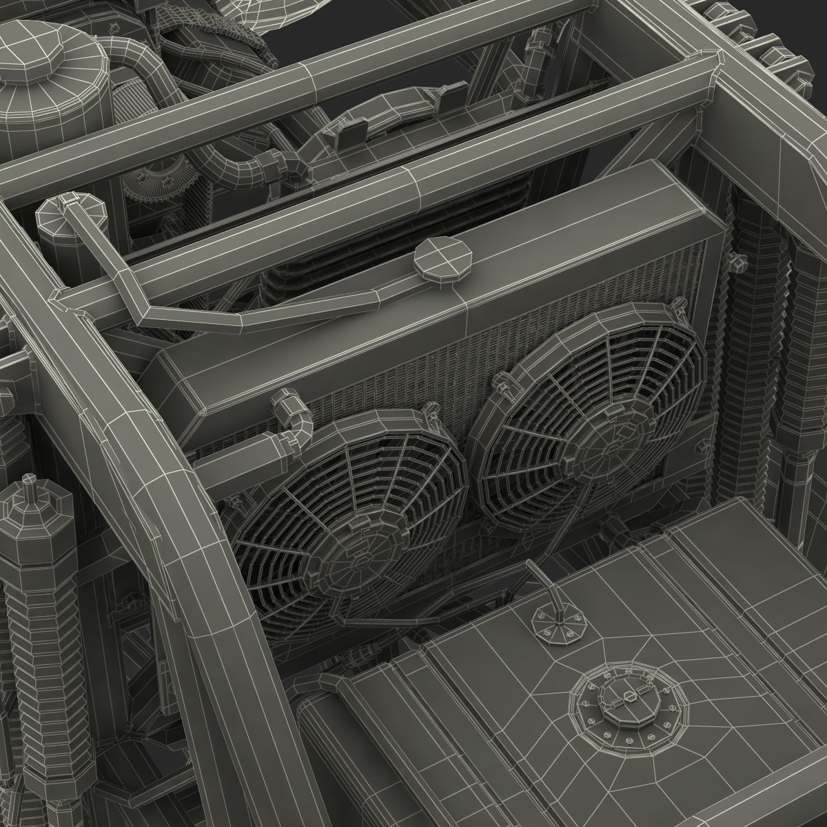 Monster Truck Generic 2 Rigged 3D model_86