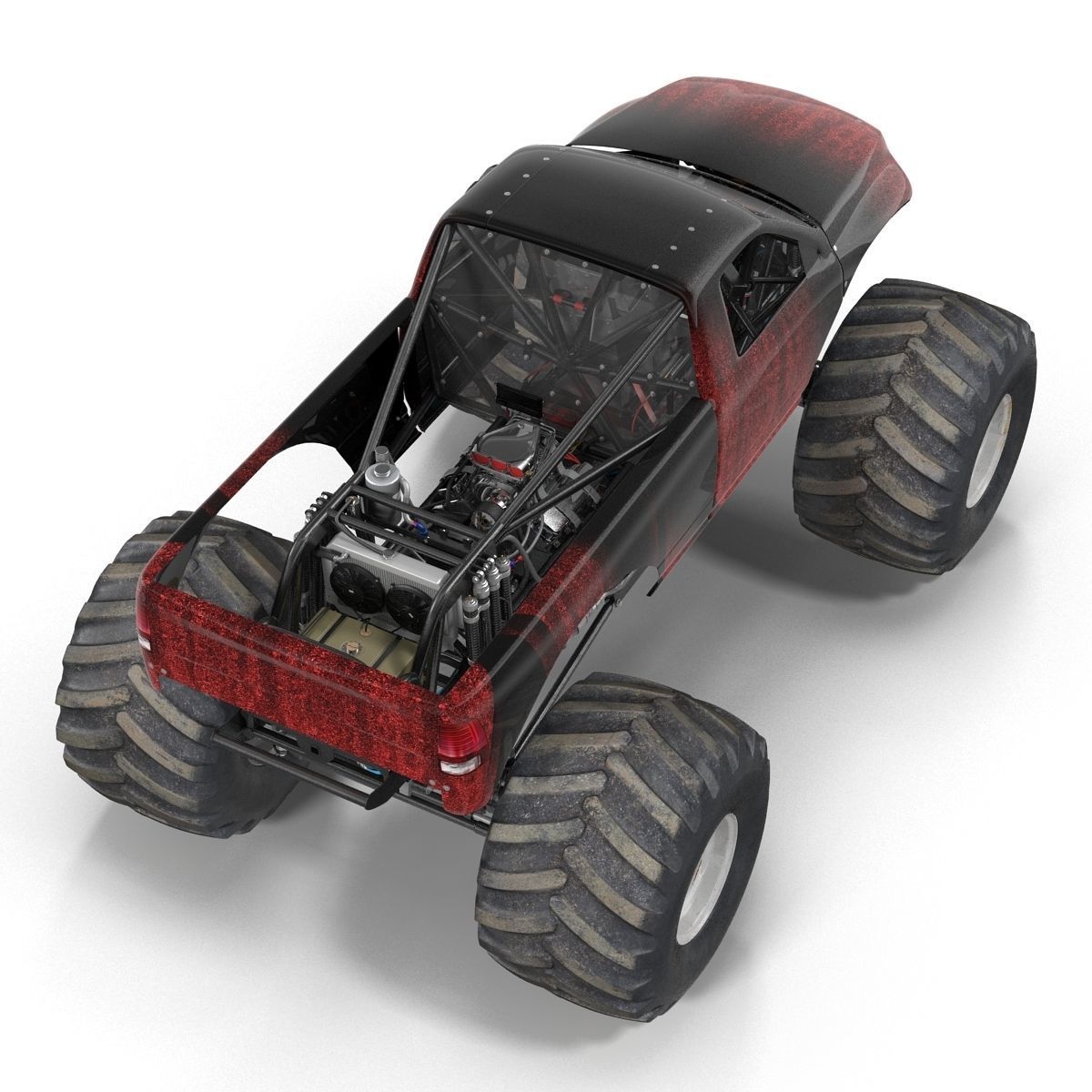 Monster Truck Generic 2 Rigged 3D model_21