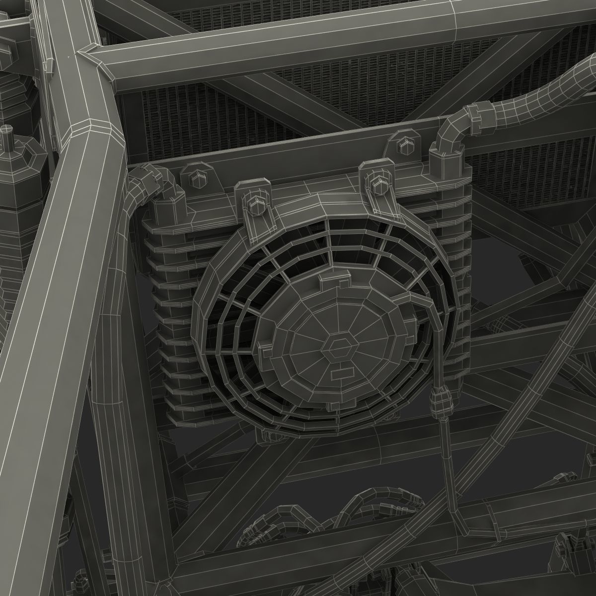 Monster Truck Generic 2 Rigged 3D model_99