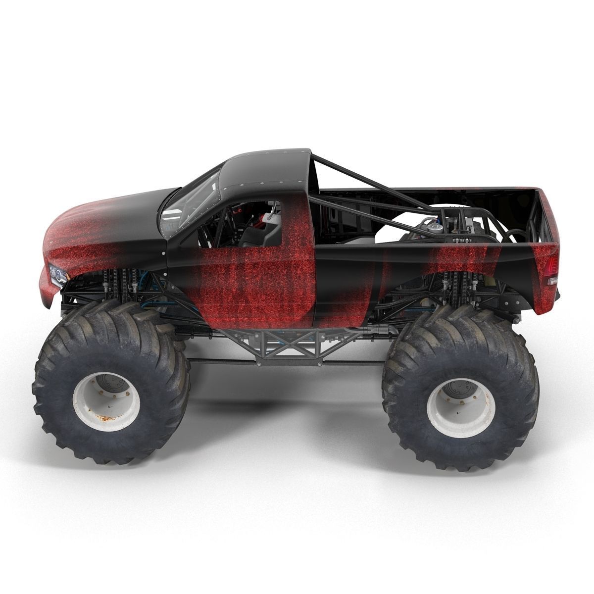Monster Truck Generic 2 Rigged 3D model_12