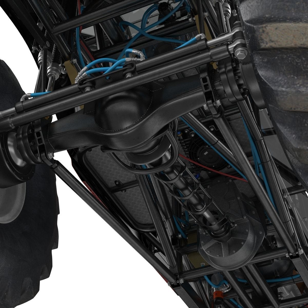 Monster Truck Generic 2 Rigged 3D model_56